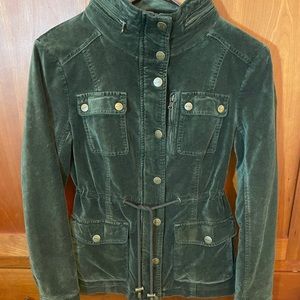 BNCI forest green velvet lined jacket.
